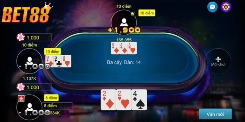 Game bài ba cây phổ biến hiện nay